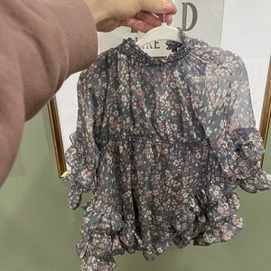 Noralee Baby Floral Ruffle Chiffon Dress